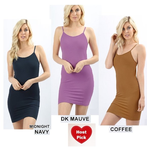 Sexy Bodycon Slip Dress (3-Pack) Spaghetti Strap Sleeveless Mini Dress - Picture 1 of 7